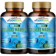 2 Celulas Madres AFA Stem Natural Cell 120 Capsules 1000 mg Blue Green Algae Non GMO Gluten Free Aph