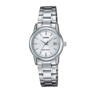 CASIO ORIGINAL - CASIO LTP-V002D-7A - WOMEN - Abu-abu - Strap Stainless - Jam dunia JD17ST # Jam Tan