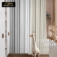 homecurtain - Sheer 4 Mix Curtain Window Ready Made Hook Eyelet (330cm-340cm)