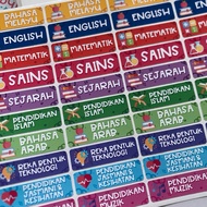 Stiker Label Subjek Sekolah