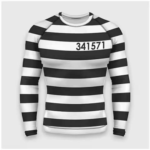 Zebra Striped 3D Printed Fun Street Hip-hop Round Neck Long Sleeved Fashionable Avant-garde Casual M