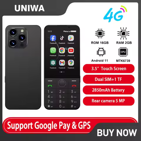 UNIWA F26 PRO 4G Touchscreen Smartphones Keypad Phone 3.5” Dual SIM Android 11 2GB+16GB 2850mAh Cell