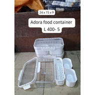 Adora Food Container L 400 - 5 and L 400 - 1 Container/ Food Storage Box (Price per 1 Pcs)