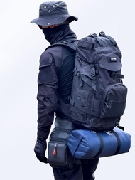 TAK YIYING 60L กระเป๋าเป้สะพายหลังสำหรับเดินป่าและท่องเที่ยวกลางแจ้งขนาดใหญ่สำหรับผู้ชาย กระเป๋าเป้ส