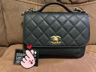 Chanel business affinity 黑金牛郵差包