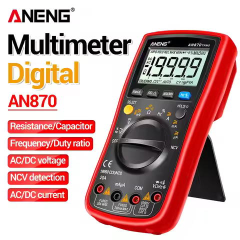 ANENG AN870 Multimeter Display On/Off Beep Automatic Shutdown Anti fall Electrical Multi meter 19999
