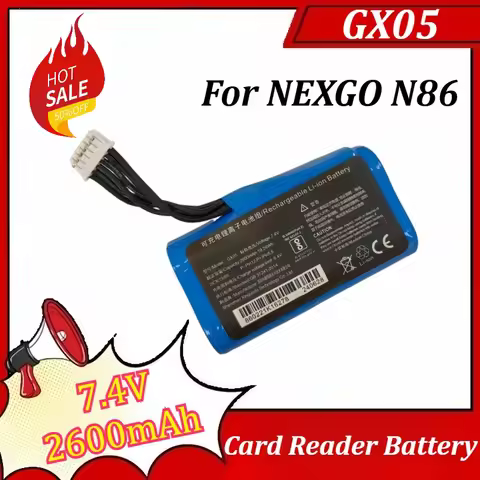 New GX05 7.4V 2600mAh Card Reader Battery For NEXGO N86 Battery