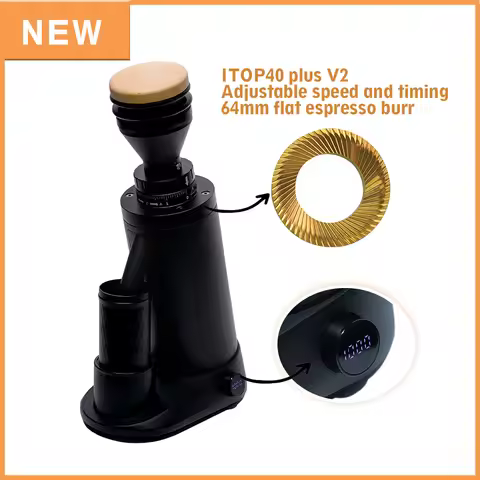 ITOP40 plus New Coffee Grinder Adjustable Speed and Timing 64mm Flat Burr/63mm Conical Burr Brussles