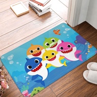 Baby Shark Custom Flannel Anti-Slip Floor Mats Carpet Kitchen Bathroom Entrance Floor Mats 40*60cm（16*24in）13172