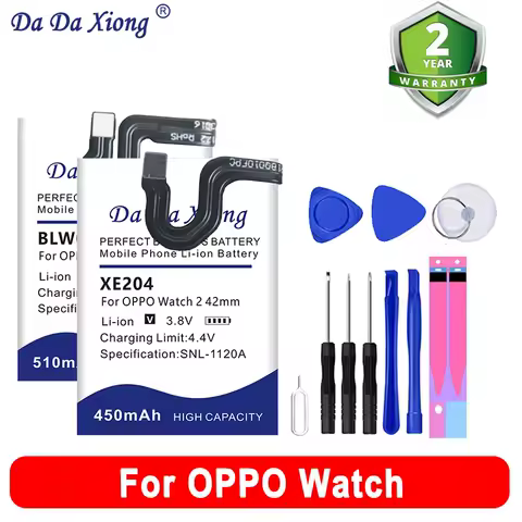 DaDaXiong XE203 BLW007 XE906 XE910 XE204 BLW003 Replace Battery For OPPO Watch 1 2 3 SE Pro 42/46mm 