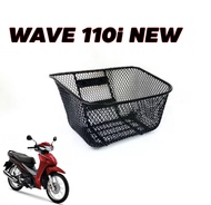 ตะกร้าหน้าแบบตาข่าย รุ่นหนาสุด WAVE 110i NEW (ตรงรุ่น) พร้อมน็อต #ไม่มีโลโก้ เหล็กแข็งหนา M12 ตาข่าย