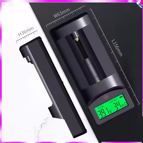N96R Digital Display Battery Voltage Internal Resistance Tester 0-999MΩ Universal 18650 Lithium Batt