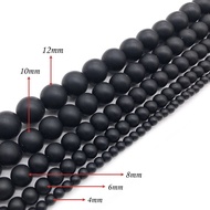 Lucky Stone Matte Black Agate ST77