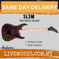 Jackson SL3M Pro Series Soloist Electric Guitar, Maple FB, Rainbow Crackle