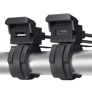 Motorcycle Phone Charger Dual USB Type C 30W PD & Quick Charge 3.0 Motorcycle USB Charger Waterproof