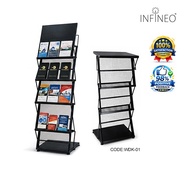Heavy Duty 4 Tier Large Metal Brochure Flyer Display Rack Organizer Stand
