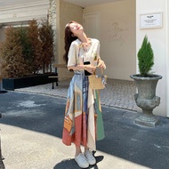 Bohemian Ethnic Print Skirt & Short Sleeve Top Set - Summer Outfit Inspiration