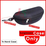 Hard case Zipper Protection case for spectacle, sunglasses & Eyewear Black
