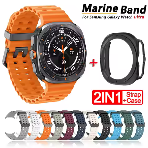 Replacement Band For Samsung Galaxy Watch 7 Ultra 47mm Strap Silicone Accessories Strap For Galaxy W