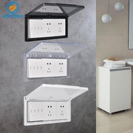 [Aternee] 3-Gang Waterproof Socket Cover, Socket Panel Cover, Foldable Weatherproof Cover, Socket Co