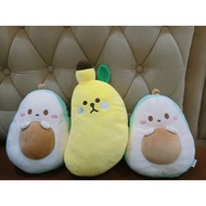 Avocado and Banana mallow plush toys