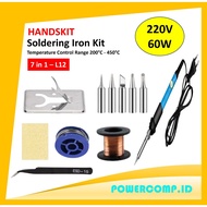 HANDSKIT L12 Soldering Iron Kit! 60W Soldering Iron Adjustable Temperature 7 in 1 - Soldering Iron K