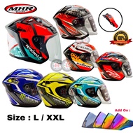 MHR BEATZ OF622 HELMET ORIGINAL (Topi Keledar MHR Beatz Open Face Yamaha Monster/Petronas 20/ Honda 