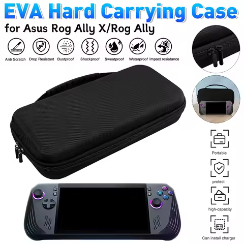 EVA Travel Protective Case with Accessory Pocket Portable Storage Bag Travel Carry Bag for Asus Rog 