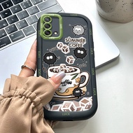 Case For OPPO A74 A95 F19 F19s Reno 6 Lite Summer Coffee Phone Silicone Shockproof