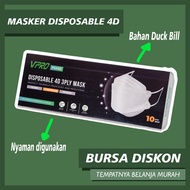Masker Vpro -- 4D -- Headloop Non Medis 4 Ply Non Medical Disposable