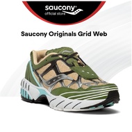 Saucony Grid Web Lifestyle Sneakers Shoes Unisex - Pesto Black/Blue Vert S70466-13