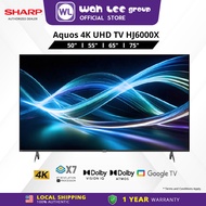 SHARP 50" 55" 65" 75" Inch HJ6000X Series AQUOS 4K Google UHD Smart TV Dolby Atmos Dolby Vision V7 R
