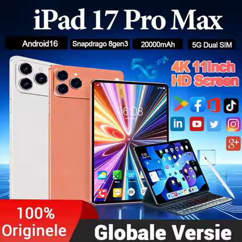 2026 Pad 17 Pro Max 12Inch Original 5G Tablet PC 20000mAh 22GB 2T Android16 Snapdrago 8gen3 5G Dual 