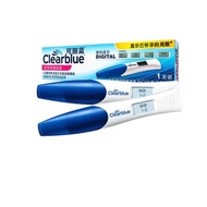 Pen ujian kehamilan awal Clearblue menunjukkan bilangan minggu kehamilan.