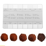 weroyal Coffee Grind Reference Card Coffee Grind Size Ruler Grind Size Reference Card Metal Coffee G