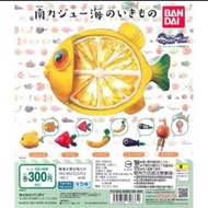 萬代Bandai南海水果生物 水果魚 魚類 檸檬魚 草莓魚 茄子魚 香蕉魚 洋蔥章魚 扭蛋 轉蛋 公仔