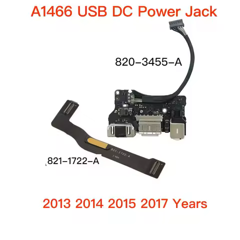 Original I/O Port Board DC-IN Power Jack Flex Cable For MacBook Air 13" A1466 820-3455-A USB Audio B