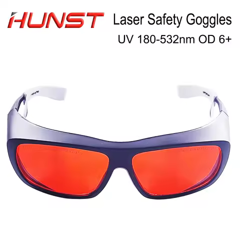 HUNST OD 6+ Professional Laser Glasses Protective Goggles for 355nm UV Laser 450nm Blue Laser and 52