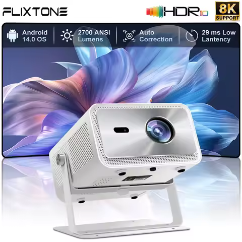 Flixtone D9W Mini Pro 2700 ANSI Beam Projector 4k full hd 1080P Projectors for Movies Home Game Vide