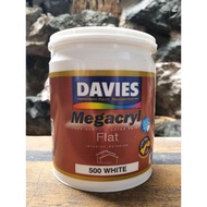 Megacryl Flat Latex DV-500 White 1L Davies MCS Acrylic Water Based Paint 1 Liter