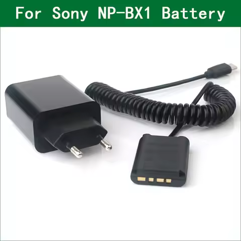 DK-X1 DC Coupler NP-BX1 Dummy Battery USB-C Type-C Cable for Sony Cameras DSC-RX1R DSC-RX1RM2 DSC-RX