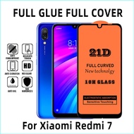 Best 21D REDMI NOTE 7 Tempered Glass Full Glue 21D Screen