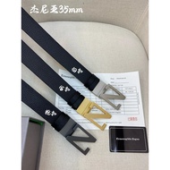 CHA ** Zegna Zegna Men's Belt Belt Belt Calfskin Belt Width 3.5cm