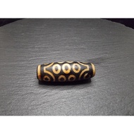 MATA DZI Yellow Agate 21 Eyes Fire Blessed Tibetan 38mm E3338