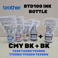 Brother BTD100B BTD100BK Refill ink Bottle for T430W T530DW T230 T730DW T830DW T930DW