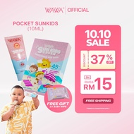 WAWA Sunkids Sunscreen 30ml | WAWA Pocket Sunkids Sunscree 2 pcs 10ml (Protection for Kid / Skincare