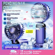 viqoo mini fan5000MAH 5-speedwind portable handheld fan character LEDdisplay portable handheld fanar