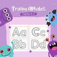 READY-PRINTED 13Pages Tracing Alphabet ABC Practice Writing Children Learning Preschool Kindergarten