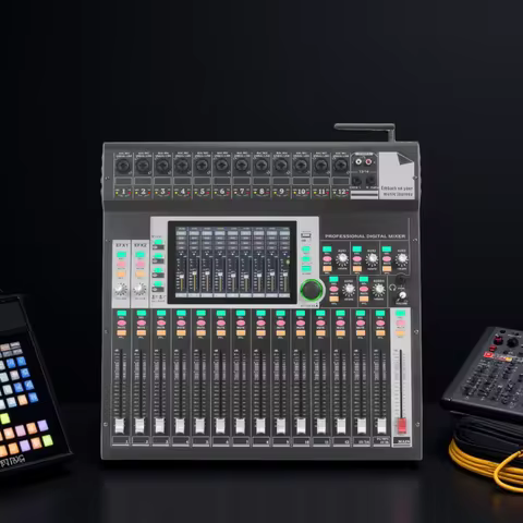 X16 Channels Audio Sound Mixer TITumnnl MG16 Mixing DJ Console USB with 48V Phantom Power 256 DSP Ef