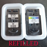REFILLED refill 810 811 INK CARTRIDGES PG-810 & CL-811 PG810 CL811 Canon PG 810 Canon CL 811（Ready t